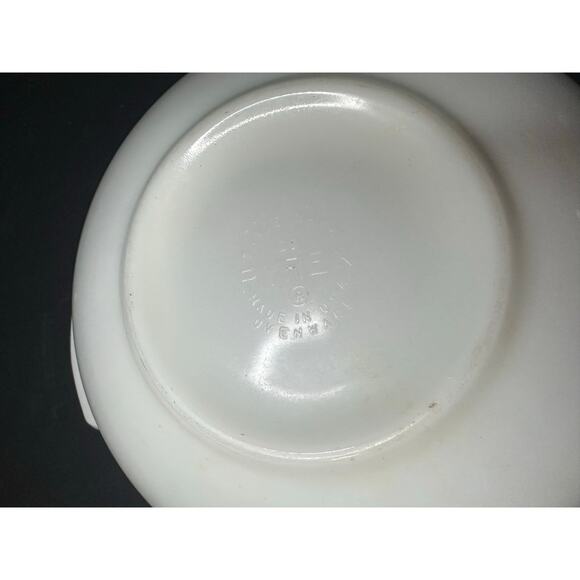 Vintage Pyrex Nesting Cinderella Bowl #444 Town & Country 4 Qt Bowl White Brown - Picture 8 of 8